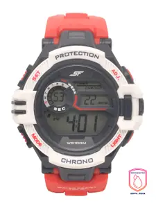 Sonata Men Red & Grey Digital Watch 77075PP01