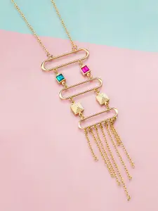 Voylla Gold-Toned Brass Tasselled Necklace