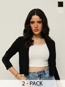 Espresso Women Pack Of 2 Shrugs