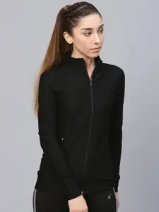 HRX by Hrithik Roshan Women Black Solid Sweatshirt