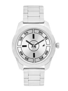 Fastrack Men Silver-Toned Analogue Watch NK3123SM02_BBD1