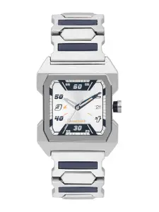 Fastrack Men Silver-Toned Analogue Watch NK1474SM01_BBD1