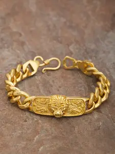 Dare by Voylla Gold-Toned Brass Gold-Plated Handcrafted Link Bracelet