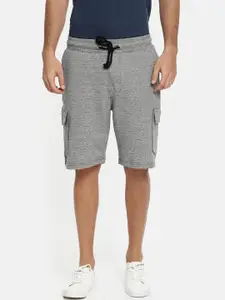 ARISE Men Black & White Solid Regular Fit Shorts
