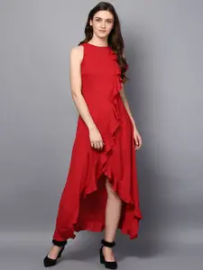 STREET 9 Women Red Solid Maxi Dress