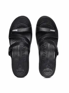 Crocs Women Black Solid Comfort Sandals