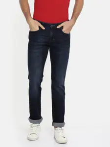 Wrangler Men Blue Skanders Slim Fit Low-Rise Clean Look Stretchable Jeans