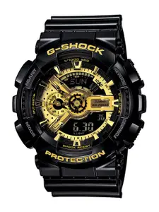 CASIO Men G-Shock GA-110GB-1ADR Black-Gold Ana-Digi Dial Black Resin Strap Watch G339