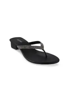Metro Women Black Embellished Sandals