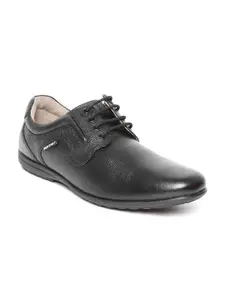 Red Chief Men Black Leather Formal Derbys