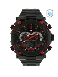 Sonata Men Black Analogue Watch NK77030PP01