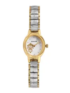 Sonata Women Gold-Toned & Silver-Toned Analogue Watch