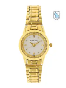 Sonata Women Gold-Toned Analogue Watch