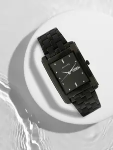 Sonata Men Black Analogue Watch NK7953NM02