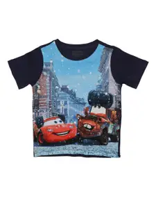 Disney by Wear Your Mind Boys Blue Printed Round Neck T-shirt
