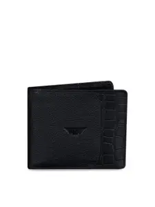 Red Tape Men Black Solid Two Fold Wallet