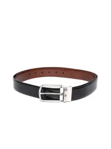 Tommy Hilfiger Men Black & Brown Leather Solid Reversible Belt