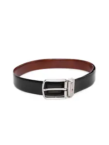 Tommy Hilfiger Men Brown & Black Solid Reversible Leather Belt