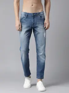 Roadster Men Blue Mid-Rise Low Distress Stretchable Slim Fit Jeans