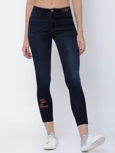 Tokyo Talkies Women Navy Blue Super Skinny Fit Mid-Rise Clean Look Jeans