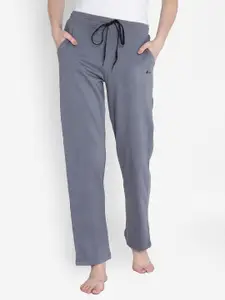 Claura Grey Solid Lounge Pants Lower-11