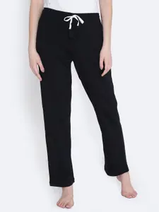 Claura Black Solid Lounge Pants Lower-11