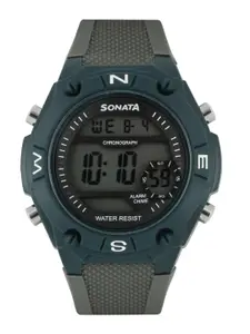 Sonata Men Ocean Series Grey Digital Watch 77033PP01