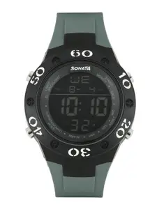 Sonata Men Ocean Series Grey Digital Watch 77035PP02
