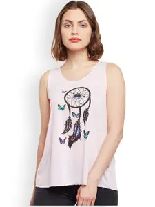 MACK JONNEY Women Pink Printed A-Line Top