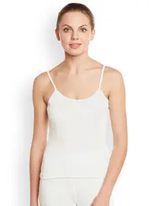 VIMAL JONNEY Women White Solid Thermal Camisole thermal_CamiAcro_001