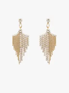 Moedbuille Gold-Toned Contemporary Drop Earrings