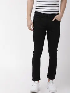 HIGHLANDER Men Black Slim Fit Mid-Rise Clean Look Stretchable Jeans