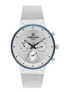 Daniel Klein Exclusive Men Silver-Toned Multifunction Watch DK11750-5