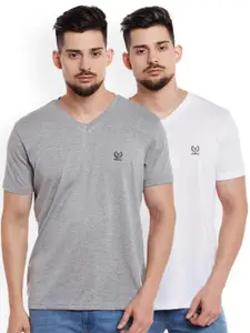 MACK JONNEY Men Pack of 2 V-Neck T-Shirts