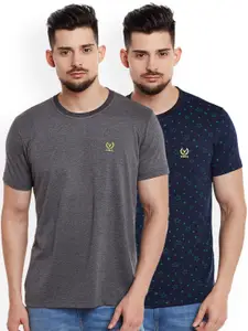 MACK JONNEY Men Pack of 2 Round Neck T-Shirts