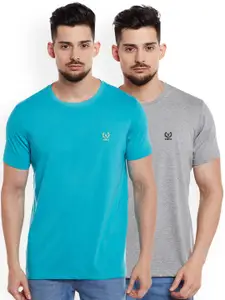 VIMAL JONNEY Men Pack of 2 Round Neck T-Shirts