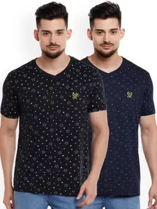 MACK JONNEY Men Pack of 2 V-Neck T-Shirts