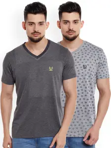 MACK JONNEY Men Pack of 2 V-Neck T-Shirts