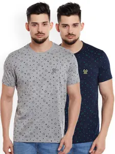 MACK JONNEY Men Pack of 2 Round Neck T-Shirts
