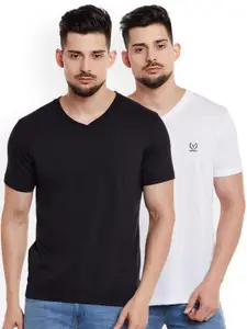 MACK JONNEY Men Pack of 2 V-Neck T-Shirts