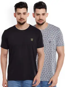 MACK JONNEY Men Pack of 2 Round Neck T-Shirts