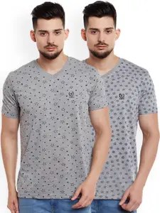 MACK JONNEY Men Pack of 2 V-Neck T-Shirts