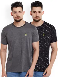 MACK JONNEY Men Pack of 2 Round Neck T-Shirts