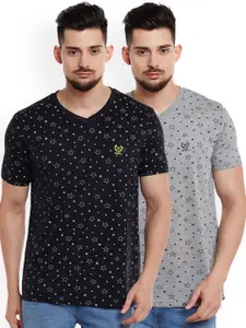 MACK JONNEY Men Pack of 2 V-Neck T-Shirts
