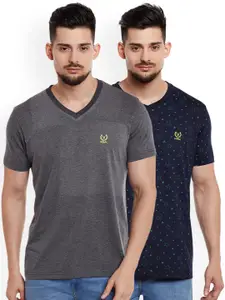 MACK JONNEY Men Pack of 2 V-Neck T-Shirts