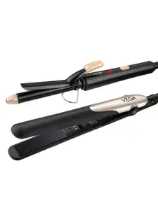 VEGA Miss Dazzle Styling Set- Hair Straightener with 19mm Barrel Hair Curler VHSS-02
