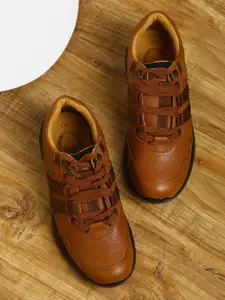 Red Chief Men Tan Brown Leather Casual Shoes