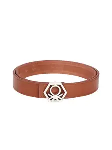 United Colors of Benetton United Colors of Benetton Men Tan Solid Leather Belt