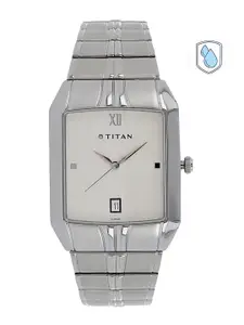 Titan Men Silver-Toned & White Analogue Watch NH9264SM01A