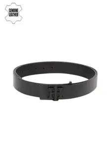 Tommy Hilfiger Men Black Solid Genuine Leather Formal Belt